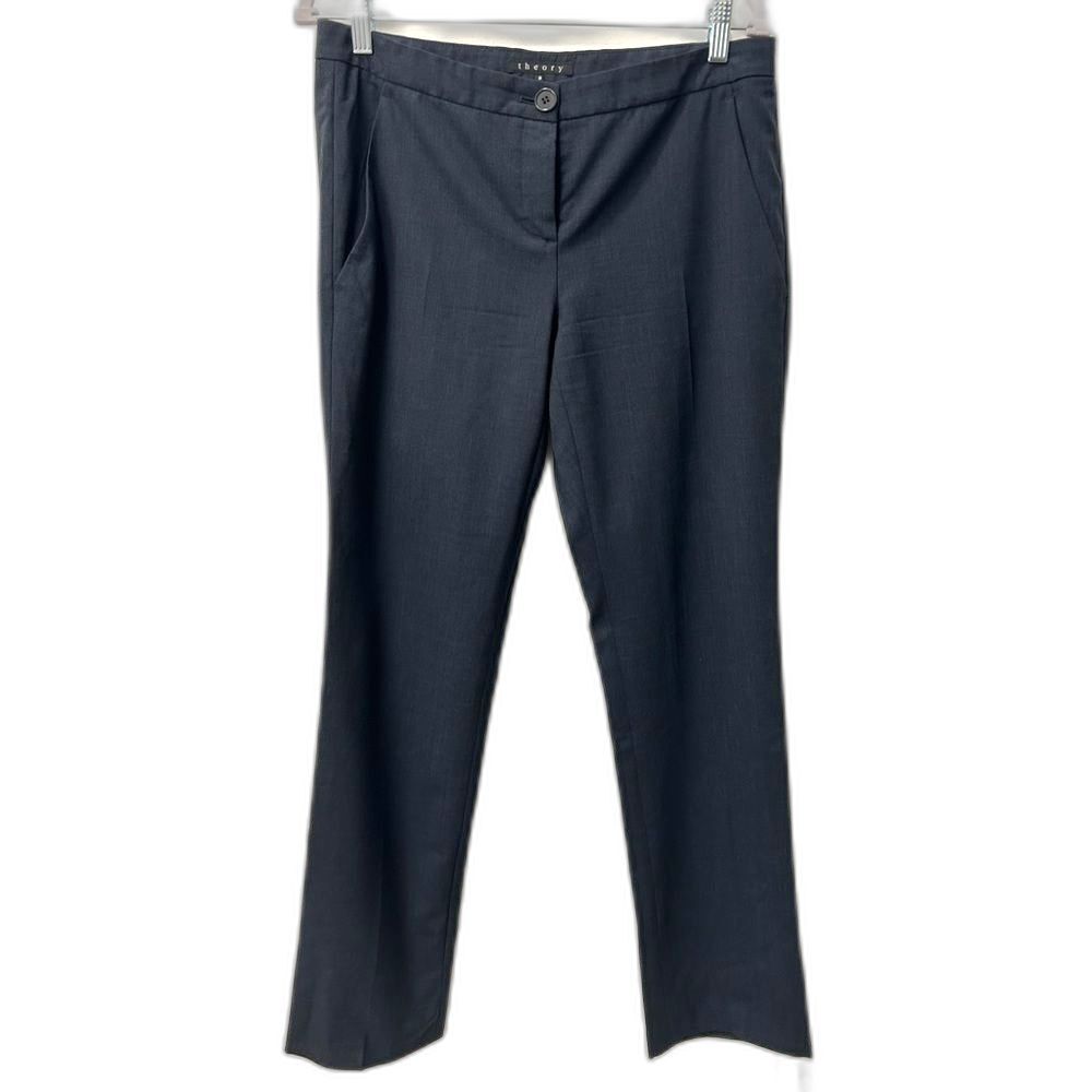 Theory Sz 8 Dark Navy Pants Suit Workwear Office Business Casual Staple Classic